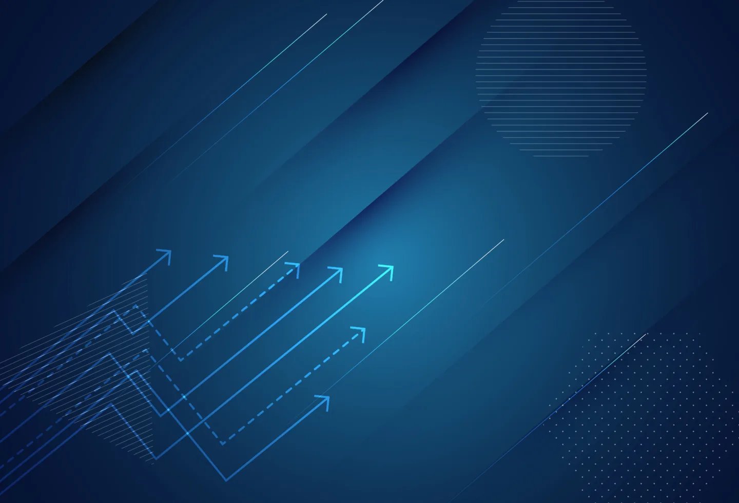 Arrows pointing up on blue background