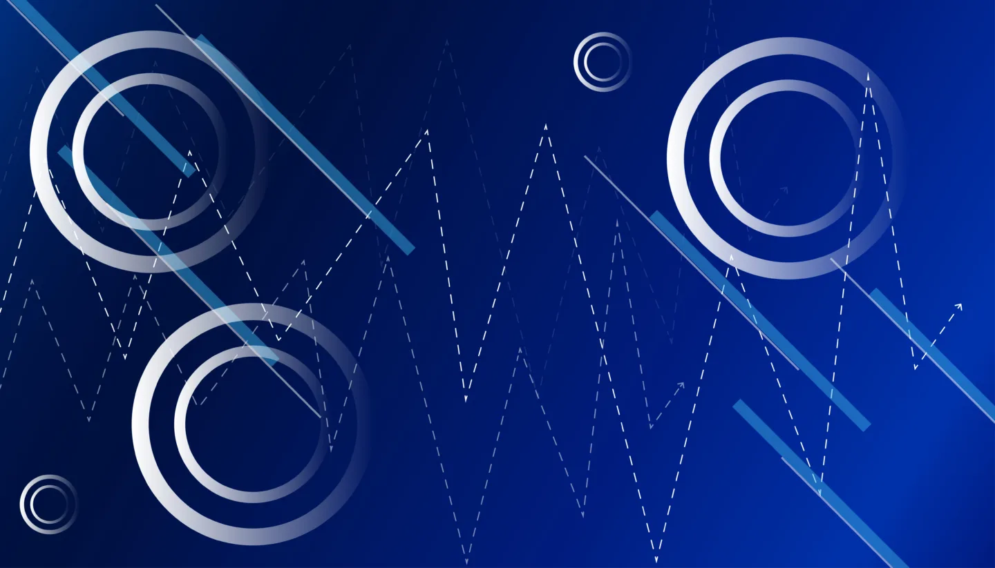 Targets and Lines on blue background